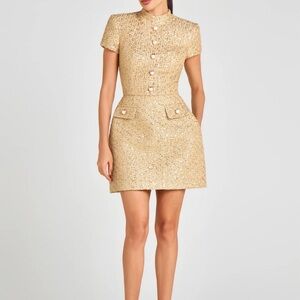 Nadine Merabi Elysia Elegant Gold Women's Dress